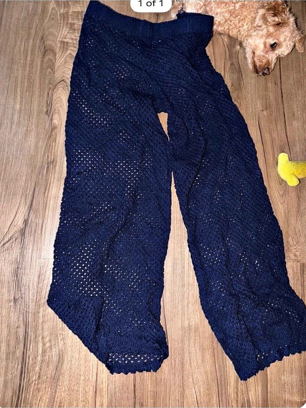 Shade & Shore Women's Crochet Cover Up Pants Blue